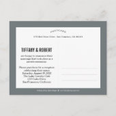 Monogram Collage結婚の発表 – グレー 案内ポストカード (裏面)