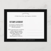 Monogram Collage結婚の発表 – 黒 案内ポストカード (裏面)