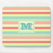 Monogram Colorful Summer Stripes マウスパッド (正面)