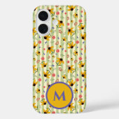 Monogram Coneflower Butterfly Floral Patterned Case-Mate iPhoneケース (裏面)