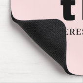 Monogram Coral Peach Elegant Feminine Minimalist マウスパッド (コーナー)