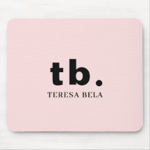 Monogram Coral Peach Elegant Feminine Minimalist