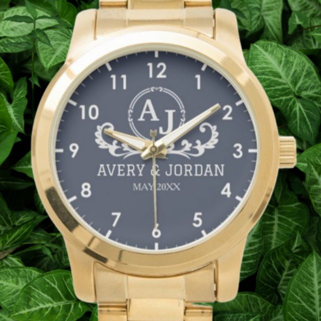 Monogram couple luxury elegant design 腕時計 (クリエイターアップロード済み)