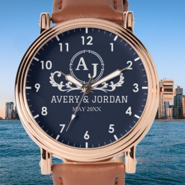 Monogram couple luxury elegant design 腕時計 (クリエイターアップロード済み)