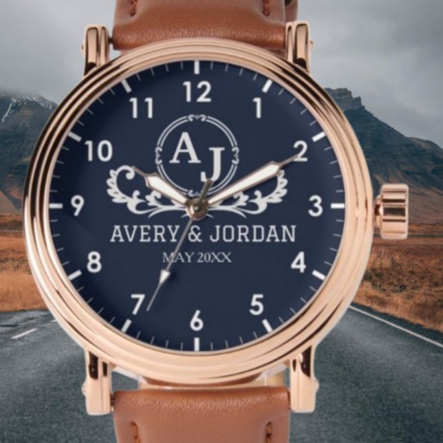 Monogram couple luxury elegant design 腕時計 (クリエイターアップロード済み)