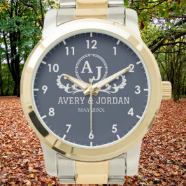 Monogram couple luxury elegant design 腕時計