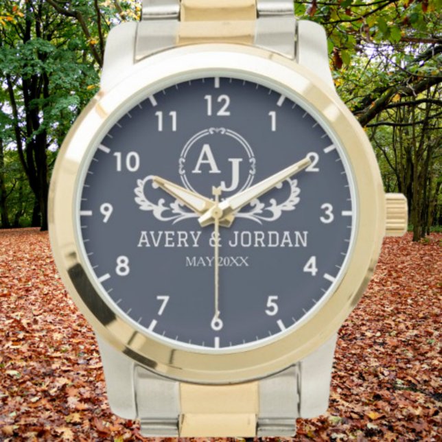 Monogram couple luxury elegant design 腕時計 (クリエイターアップロード済み)