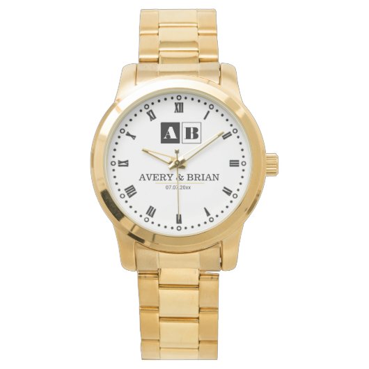 Monogram Couples Names 腕時計 (正面)