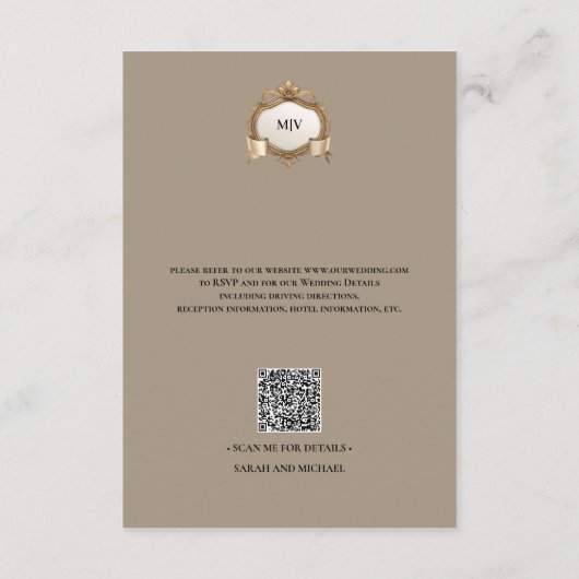 Monogram Creat QR Code Enclosure Card エンクロージャーカード (裏面)