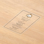 Monogram Crest Acrylic Wedding Invitation アクリル招待状 (レイダウン)