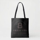 Monogram Crest Black Rose Graduation トートバッグ (正面)