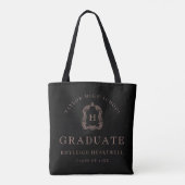 Monogram Crest Black Rose Graduation トートバッグ (裏面)
