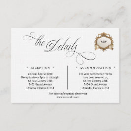 Monogram Crest Details Enclosure Card エンクロージャーカード