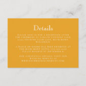 Monogram Crest Marigold Yellow Wedding Details エンクロージャーカード (正面)