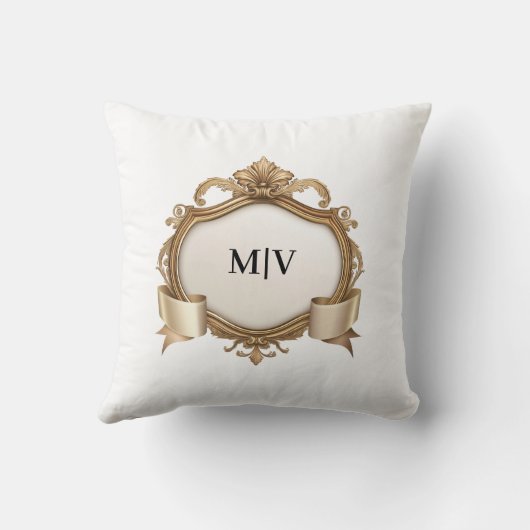 Monogram Crest Personalized  クッション (裏面)