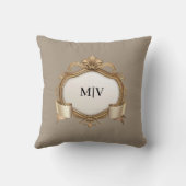 Monogram Crest Personalized  クッション (裏面)