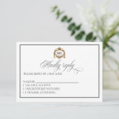 Monogram Crest RSVP card (スタンド正面)