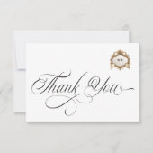 Monogram Crest Thank You Card サンキューカード (正面)