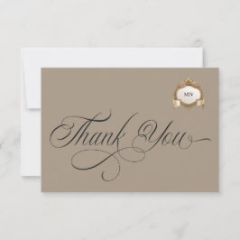 Monogram Crest Thank You Card サンキューカード