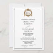 Monogram Crest Wedding Invitation 招待状 (正面)