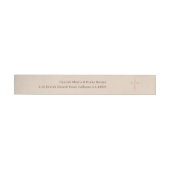 Monogram Cross Christian Wedding ラップアラウンドラベル (単一)