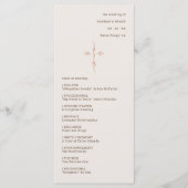 Monogram Cross Christian Wedding Ceremony プログラム (正面)