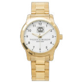  Monogram  Custom Couple Names – Elegant gift 腕時計 (正面)