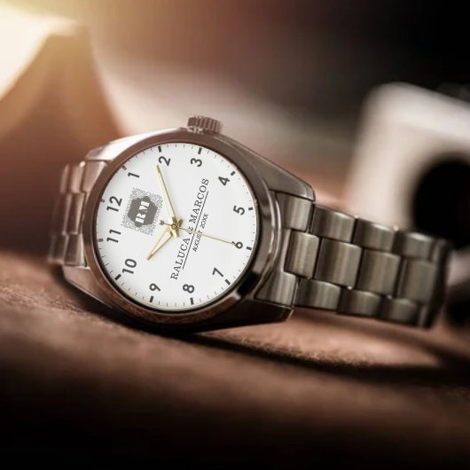  Monogram  Custom Couple Names – Elegant gift 腕時計