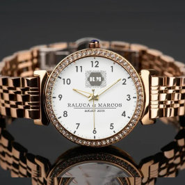  Monogram  Custom Couple Names – Elegant gift 腕時計