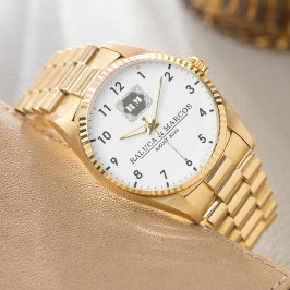  Monogram  Custom Couple Names – Elegant gift 腕時計