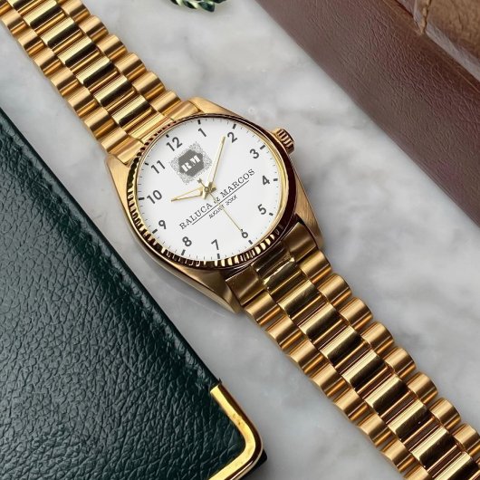 Monogram Custom Couple Names – Elegant gift 腕時計