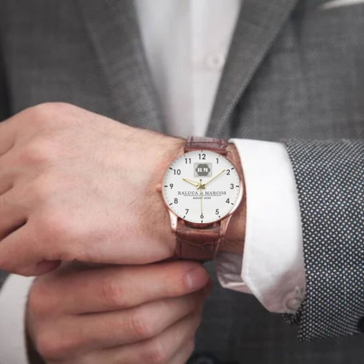 Monogram Custom Couple Names – Elegant gift 腕時計