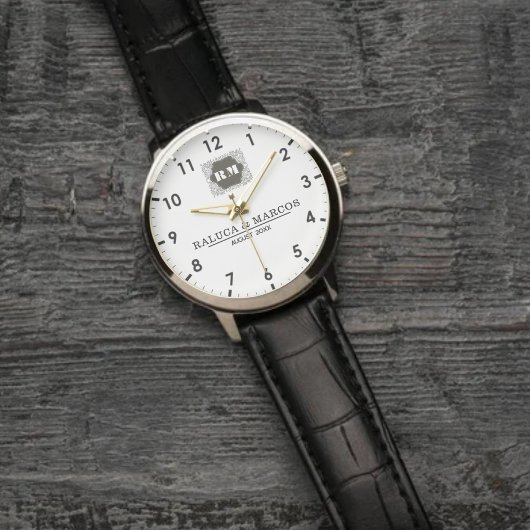 Monogram Custom Couple Names – Elegant gift 腕時計