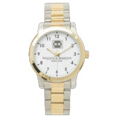 Monogram Custom Couple Names – Elegant gift 腕時計 (正面)