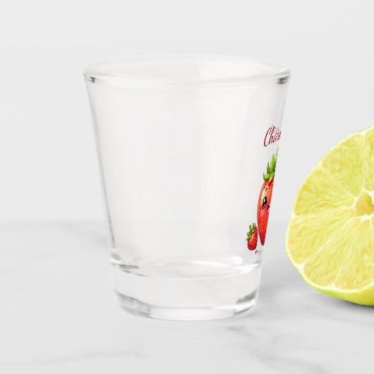 Monogram cute strawberry kawaii ショットグラス (左)