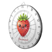 Monogram cute strawberry kawaii ダーツボード (正面右)