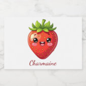 Monogram cute strawberry kawaii フードラベル (シングルラベル)