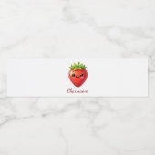 Monogram cute strawberry kawaii ペットボトルラベル (シングルラベル)