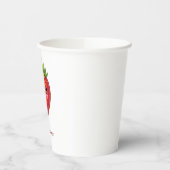 Monogram cute strawberry kawaii 紙コップ (左)