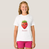 Monogram cute strawberry kawaii tシャツ (正面フル)