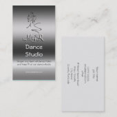 Monogram Dance Studio、Dancers Logo、メタリックルック 名刺 (正面/裏面)