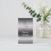 Monogram Dance Studio、Dancers Logo、メタリックルック 名刺 (スタンド正面)