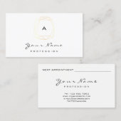 Monogram Dandelion Diamond White金ゴールドブロガー 予約カード (正面/裏面)