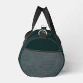 Monogram Dark Green Stylish Modern Minimalist ダッフルバッグ (右)