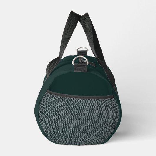 Monogram Dark Green Stylish Modern Minimalist ダッフルバッグ (右)