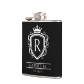 Monogram Decorative Shield Crown Black フラスク (左)