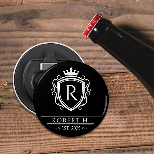 Monogram Decorative Shield Crown Black 栓抜き