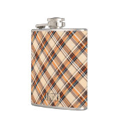 Monogram, Diagonal Plaid Vinyl Wrapped Hip Flask フラスク (左)