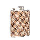 Monogram, Diagonal Plaid Vinyl Wrapped Hip Flask フラスク (右)