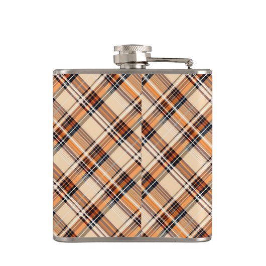 Monogram, Diagonal Plaid Vinyl Wrapped Hip Flask フラスク (裏面)